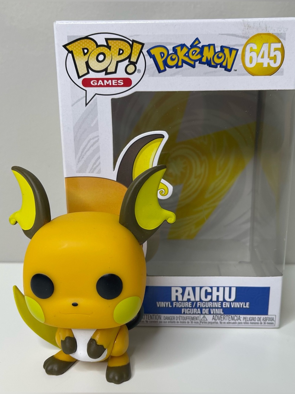 Funko Pop! Vinyl Figure: Pokemon Raichu #645 *Missing Interior Plastic Protector
